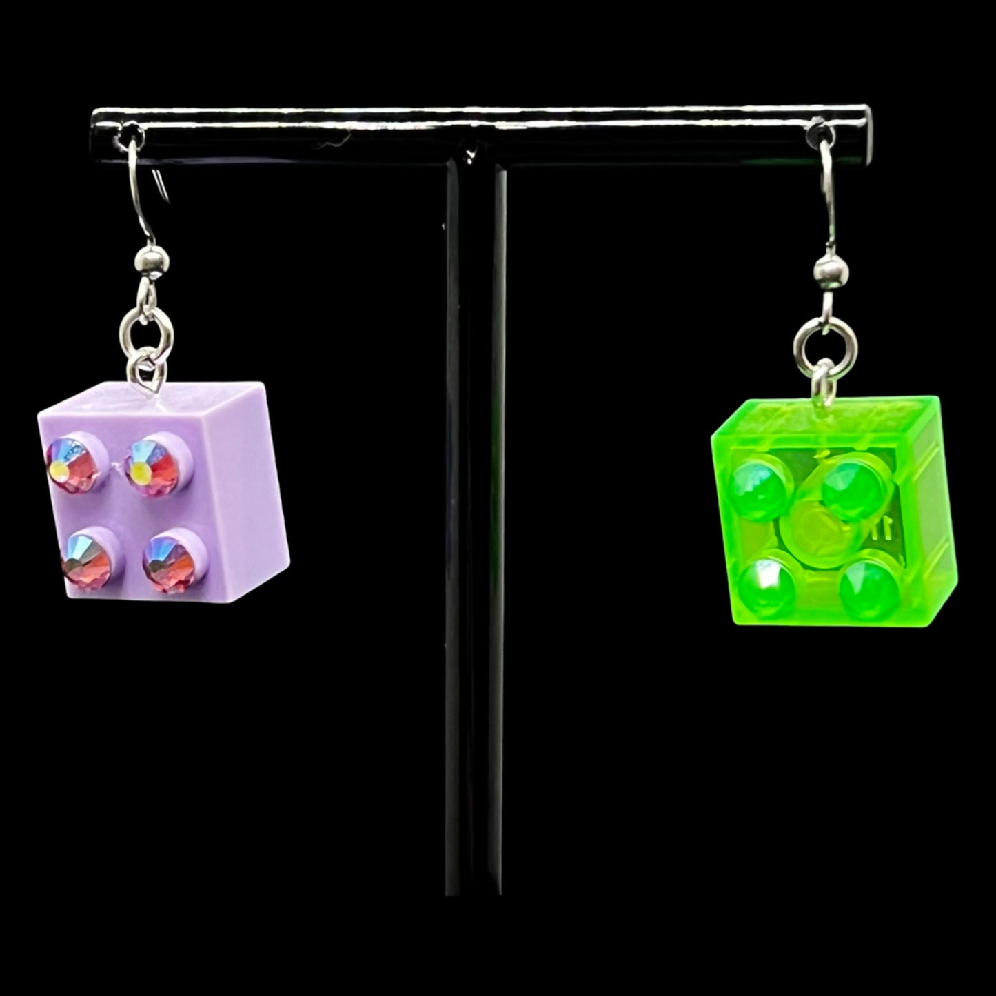 SPARLING LEGO BLOCK EARRINGS