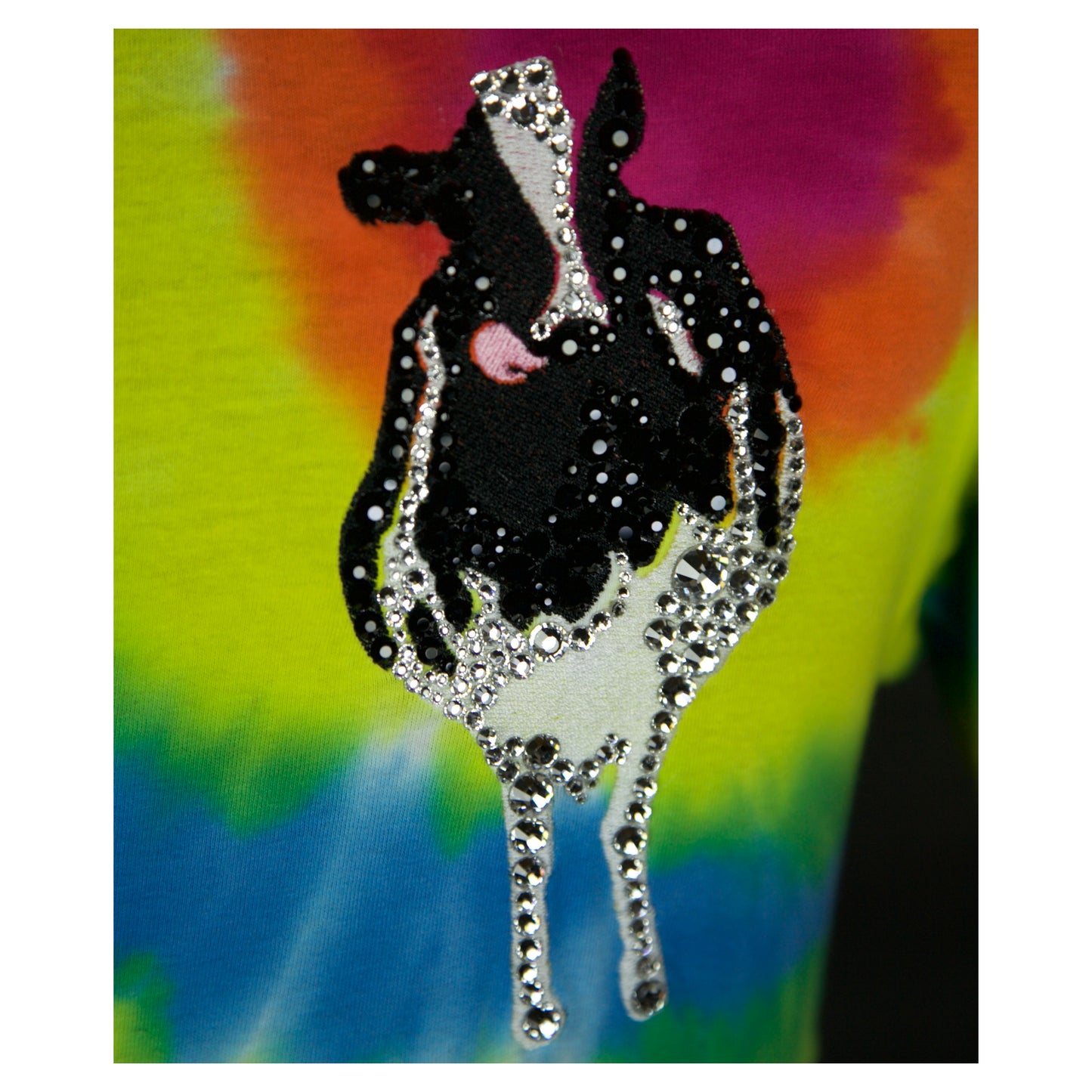 TIE DYE GLAMOUR COW