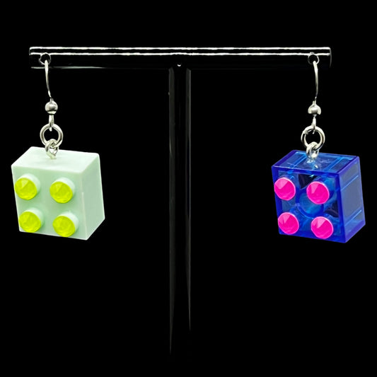 SPARLING LEGO BLOCK EARRINGS